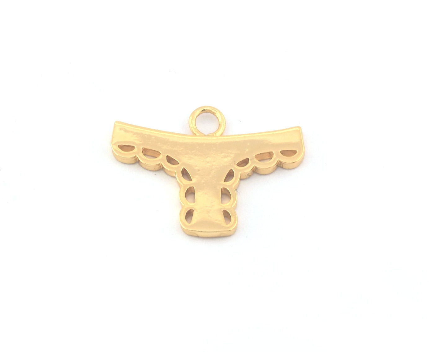 Panties Charms, Pendant, Shiny Gold Plated Brass 26x20mm 5161 newline