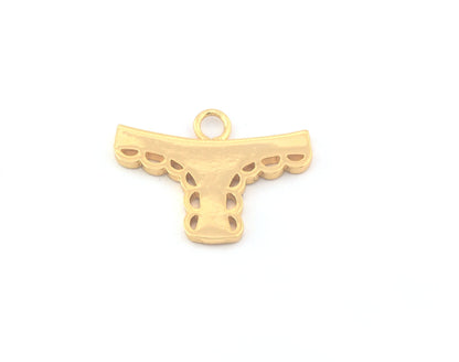 Panties Charms, Pendant, Shiny Gold Plated Brass 26x20mm 5161 newline