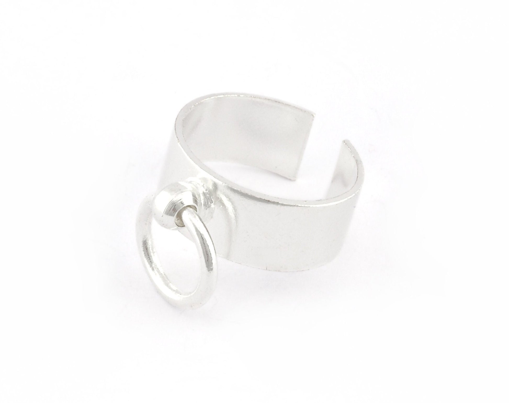 Hoop Ring, Adjustable Ring Antique Silver, Shiny Silver, Shiny Gold plated Plated brass 5198