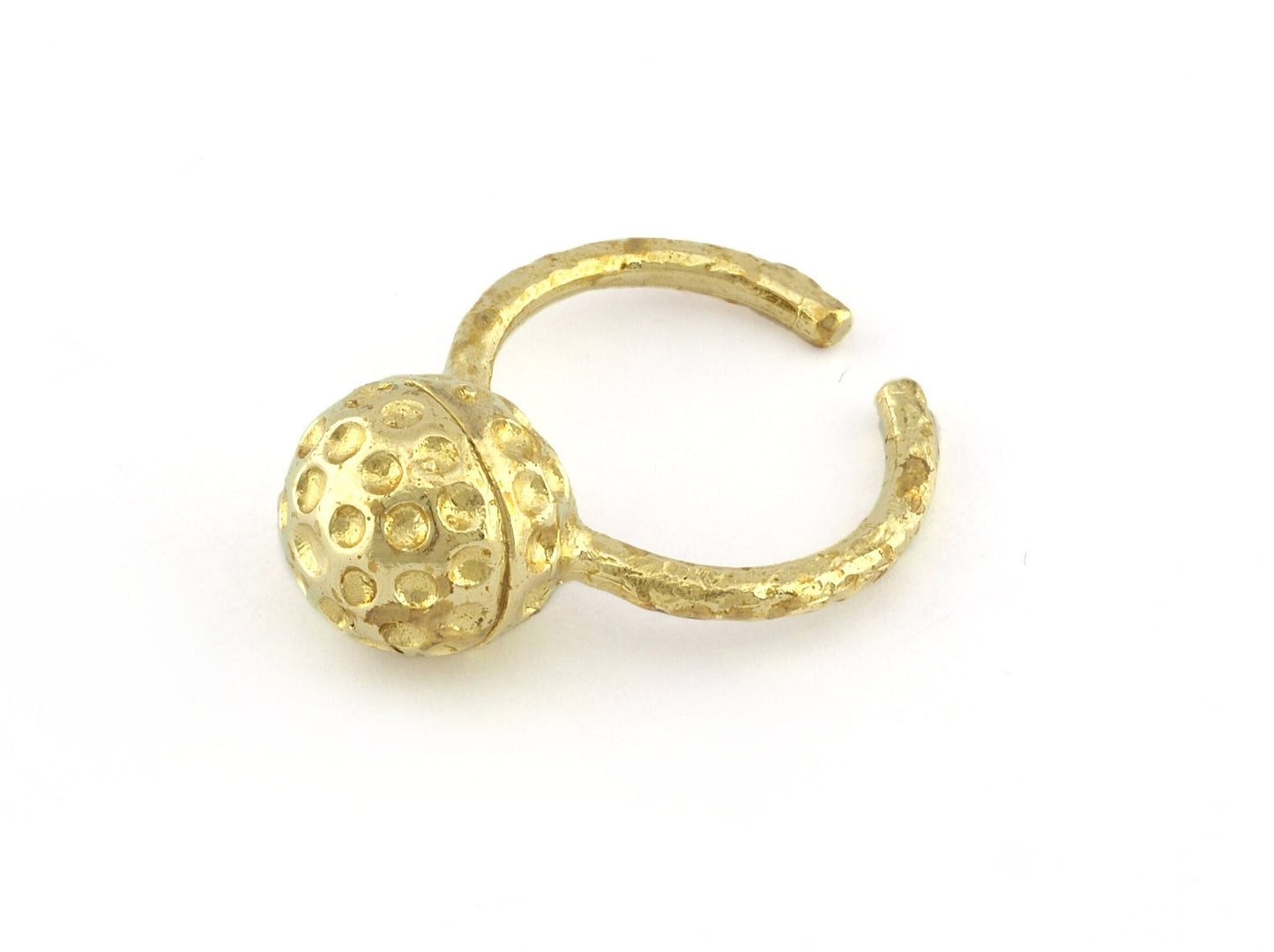 Golf Balls Ring, Adjustable Ring , Raw Brass (8US) 5205