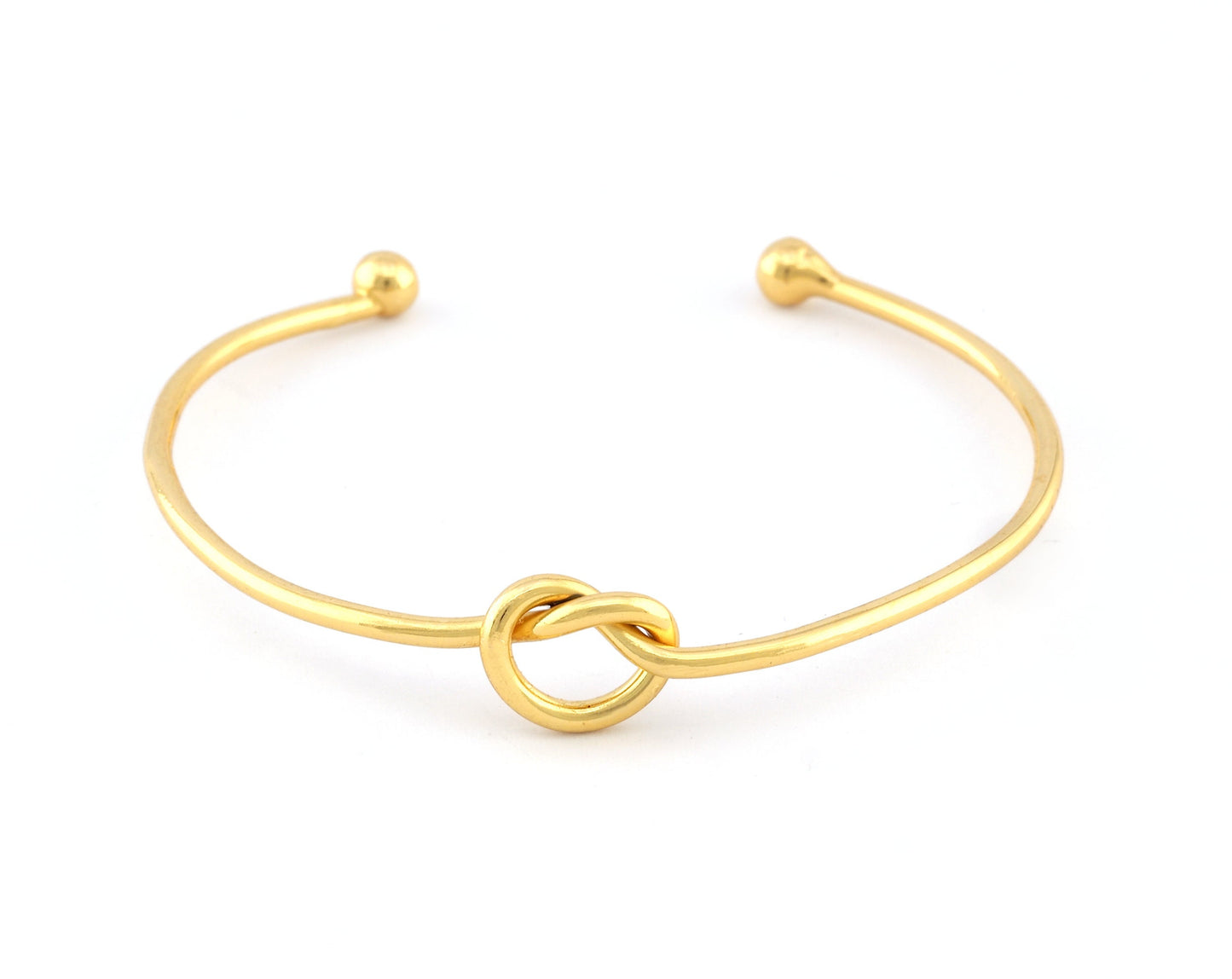Knot Bracelet Base, Shiny gold plated copper 5187