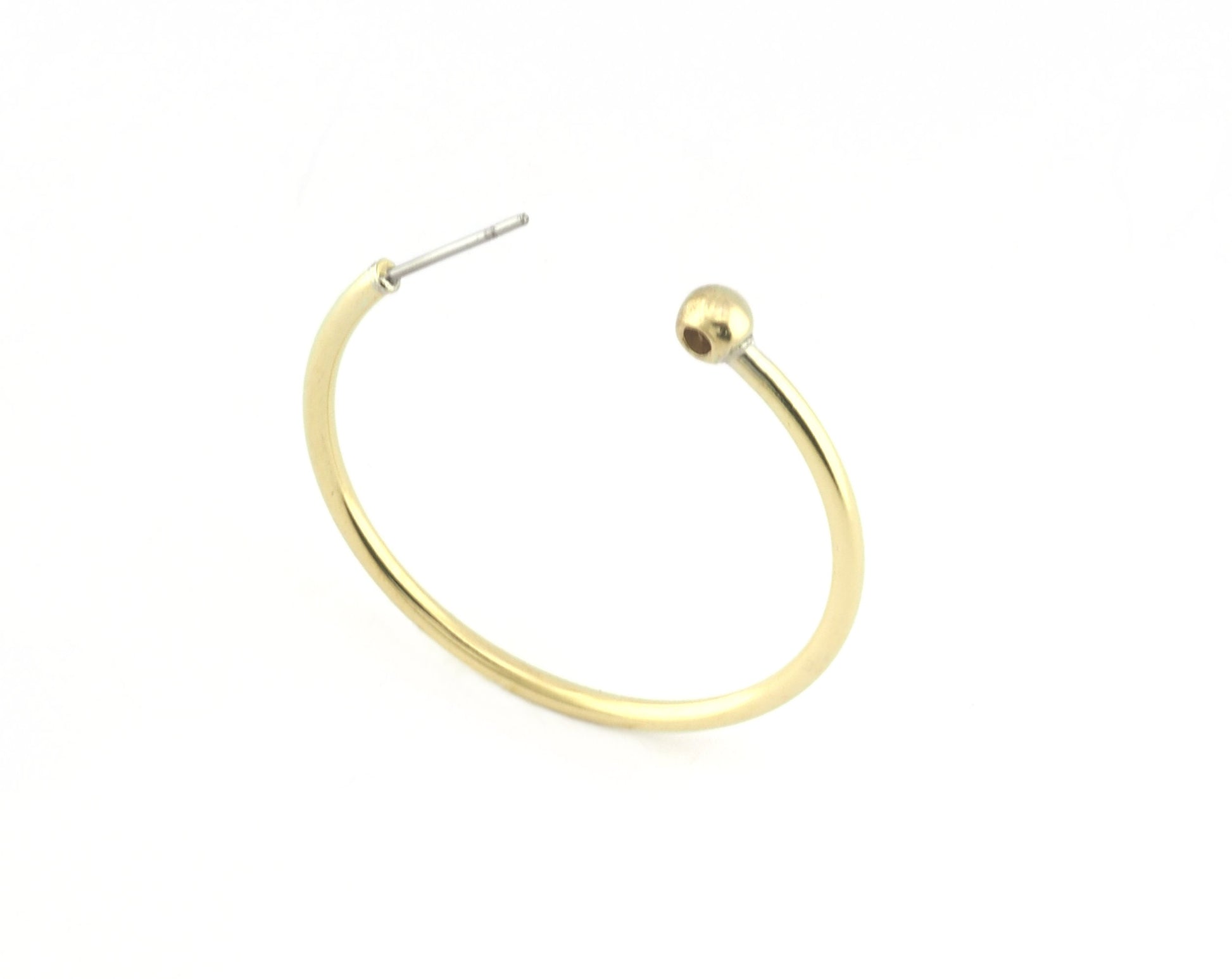 Dangle Earring making, Hoop Earring, Big Round Setting Base Stud, Raw brass , 36mm S326 newline