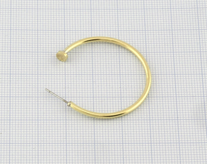 Dangle Earring making, Hoop Earring, Flat Nail Head Round Setting Base Stud, Raw brass , 36mm S327 newline
