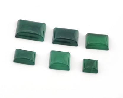 Natural Dyed Agate Rectangle -Square Dome Cabochon 10mm 12mm 14mm - 10x14mm 12x16mm 13x18mm 15x20mm cab71