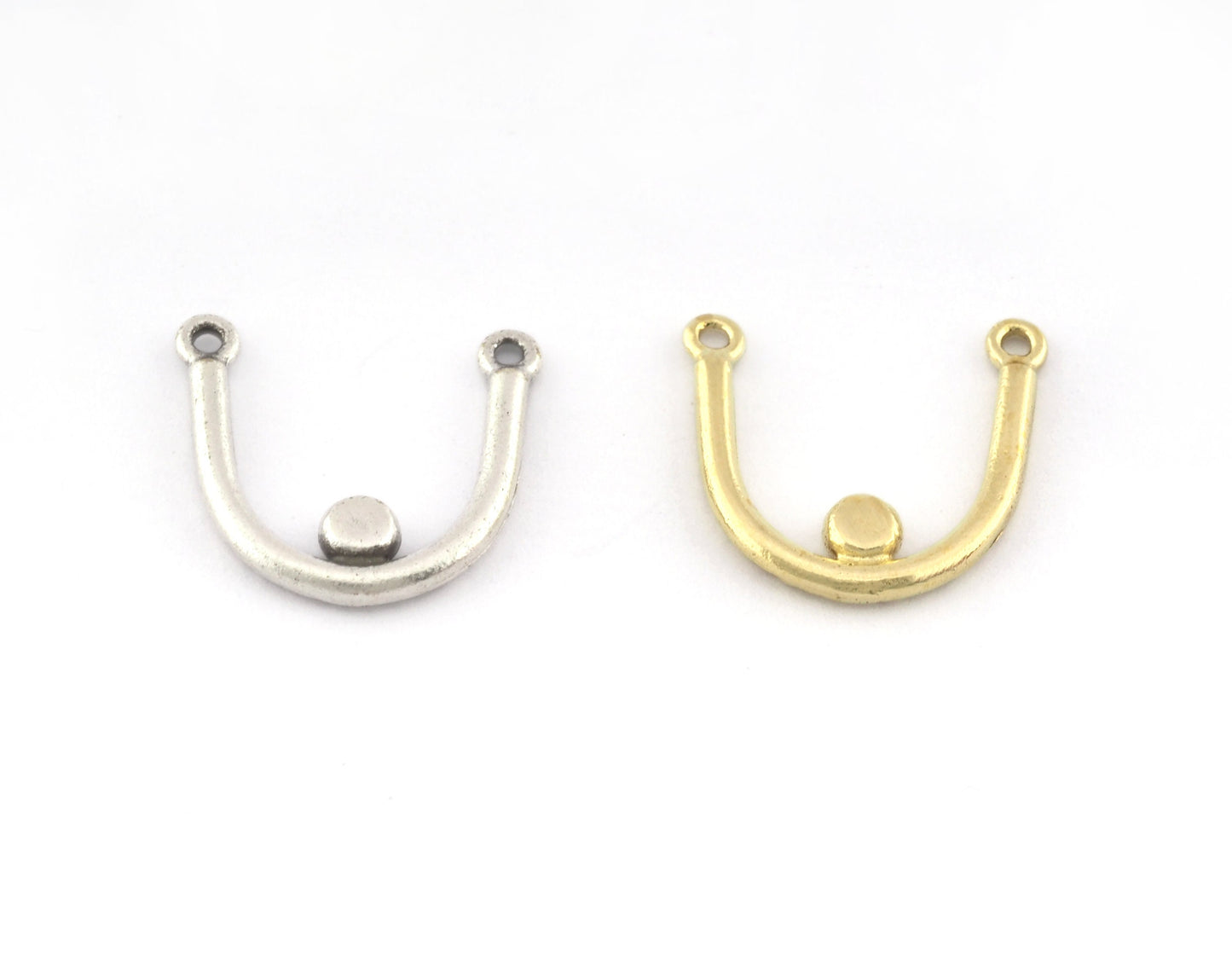 Boobs Connector Charms, Pendant Raw Brass - Antique Silver - Shiny silver - Shiny gold 17x15mm Charms 5224