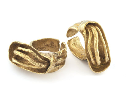 Mysterious Ring Adjustable Raw brass (19mm 9US inner size) 5233