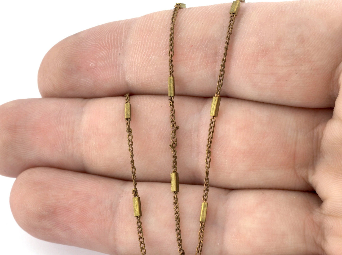 Satellite Chain Jewelry Making 0.9mm Raw Brass z183