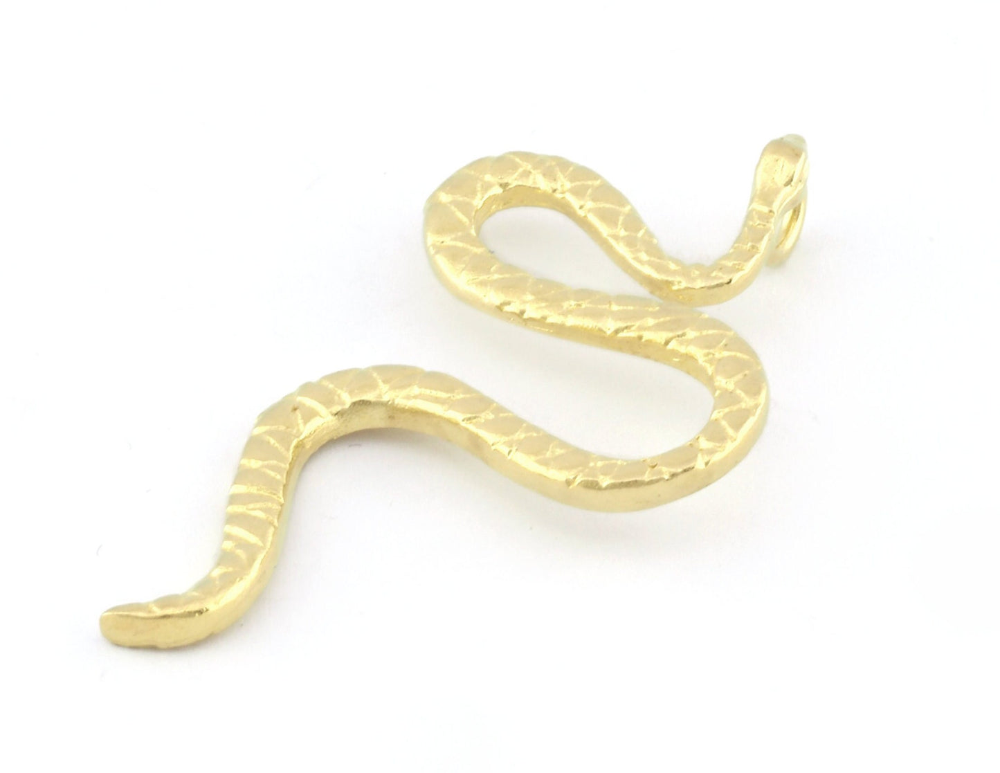 Snake Charms Pendant Raw Brass - Shiny Silver - Antique Silver - Shiny Gold Plated 53x25mm 5303