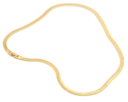 Snake Chain Bracelet Necklace 40 cm 16" for Jewelry Gold plated Brass 4mm 4665