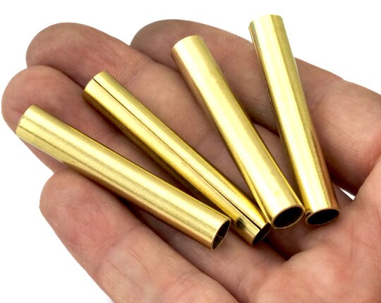 Raw Brass tube 7.5x50mm (hole inside diameter 6.5mm) 2417