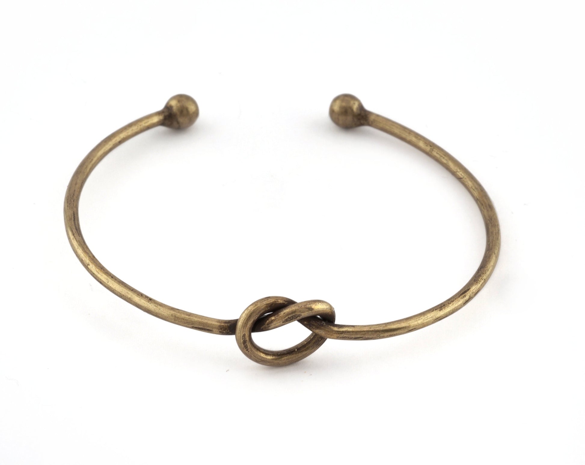 Knot Bracelet Base, Antique Bronze plated copper 5187 - ltd