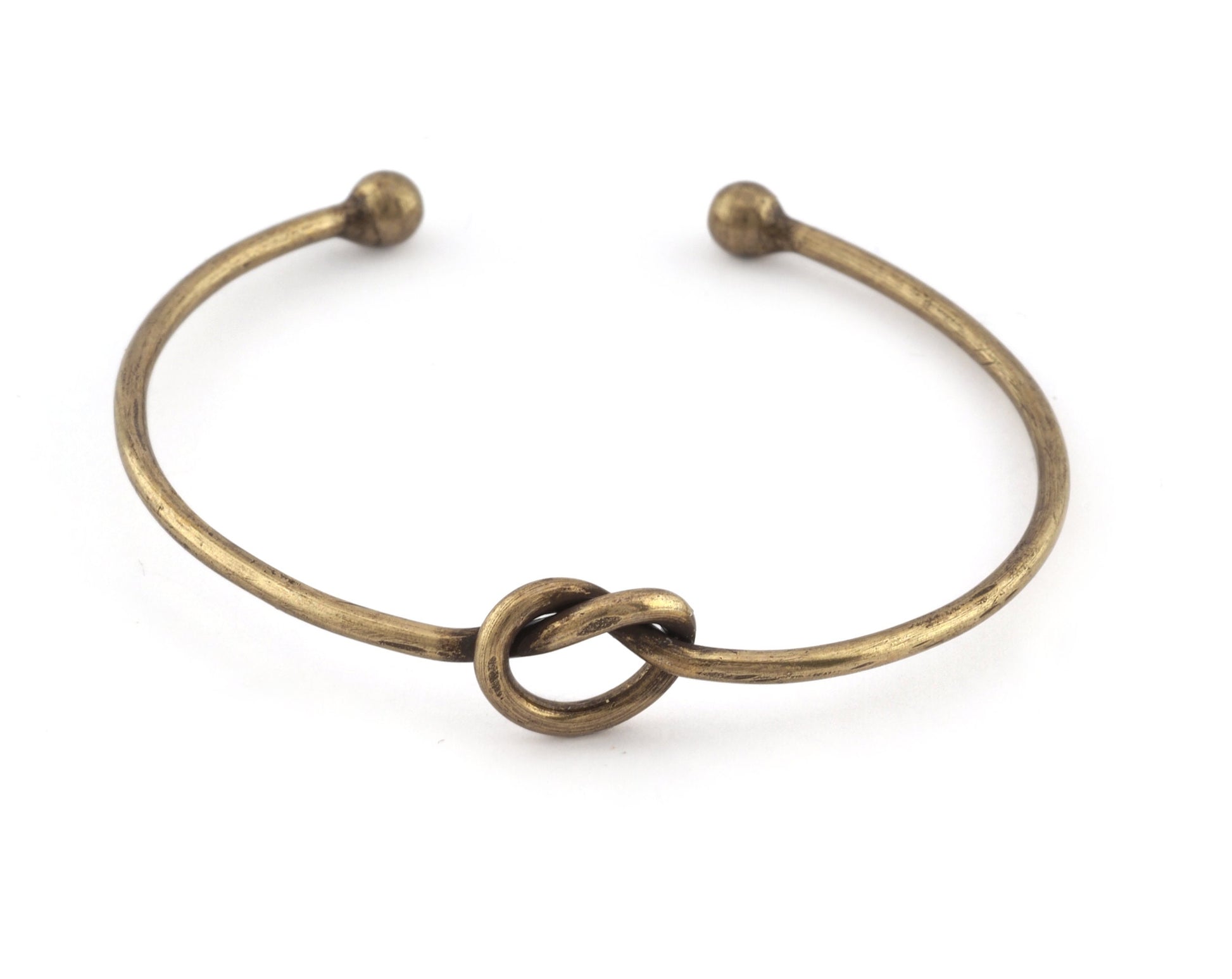 Knot Bracelet Base, Antique Bronze plated copper 5187 - ltd