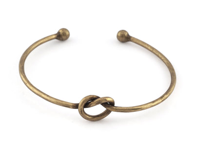 Knot Bracelet Base, Antique Bronze plated copper 5187 - ltd