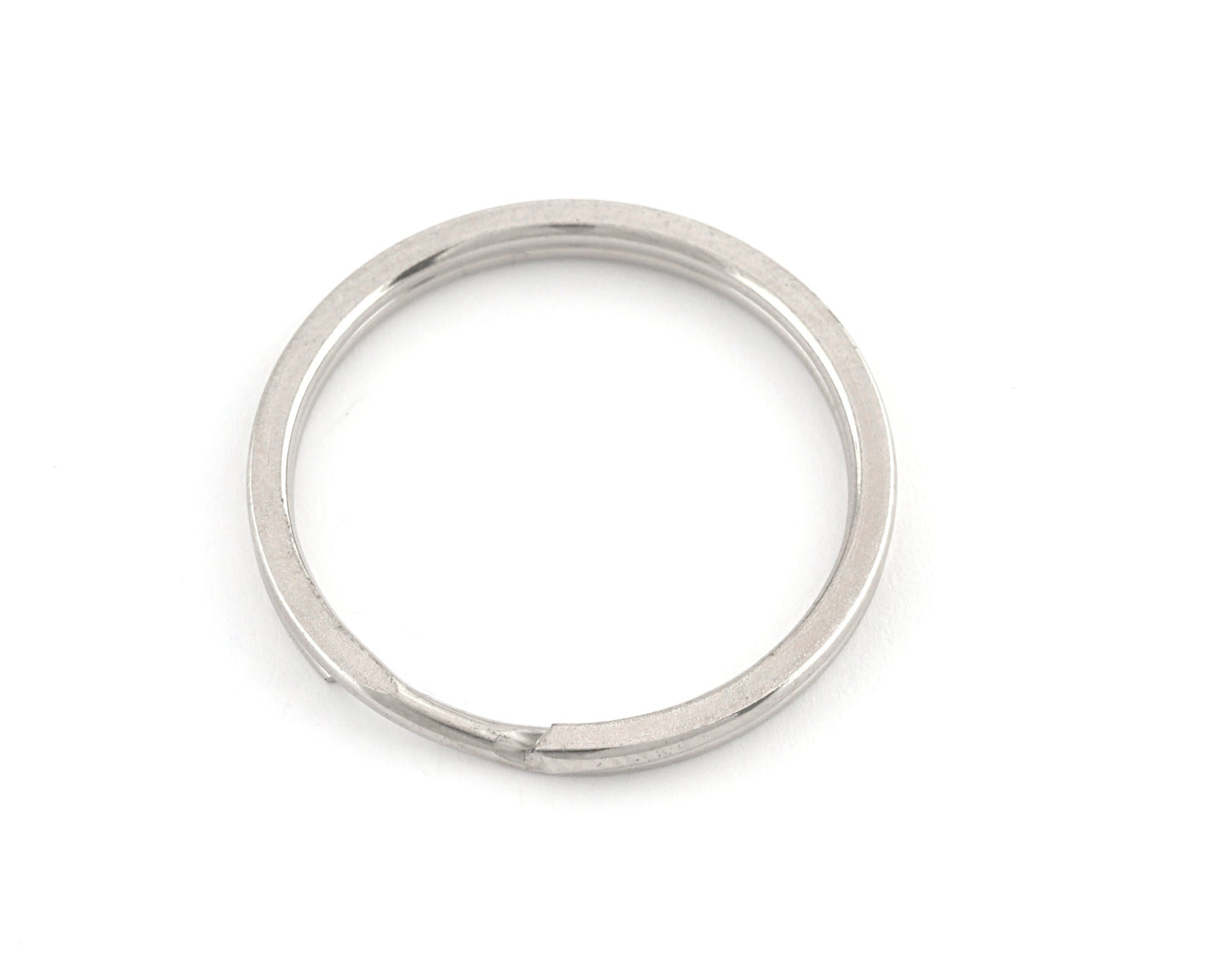 Key Ring Hoop Round Silver tone plated 33mm 5212