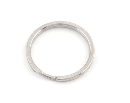 Key Ring Hoop Round Silver tone plated 33mm 5212