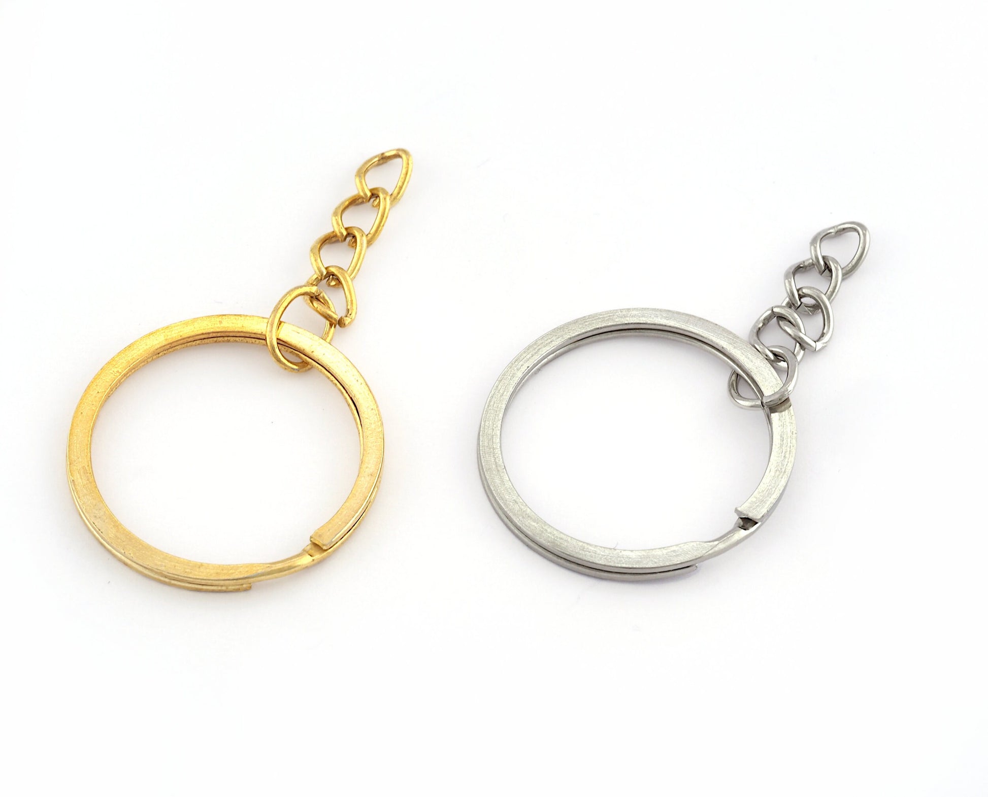 Key Ring Hoop Round Silver tone, Gold tone 30mm 4158