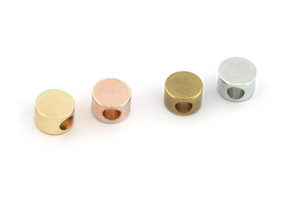 Cylinder round brass beads lift 7x4,5mm ( hole 3mm) bab3 tmlp oz394