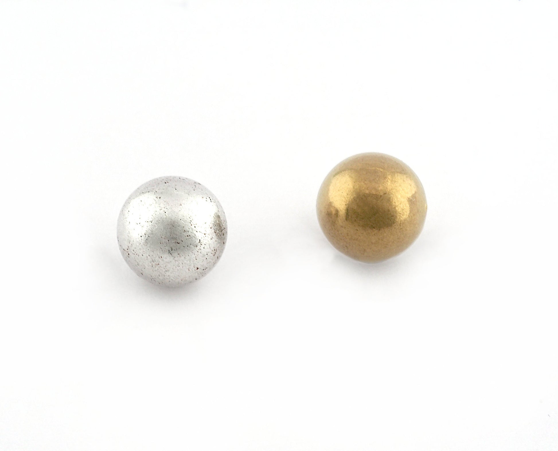 Marble Ball brass spacer 8mm solid findings Silver plated or Raw Brass 5336