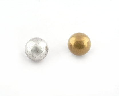 Marble Ball brass spacer 8mm solid findings Silver plated or Raw Brass 5336