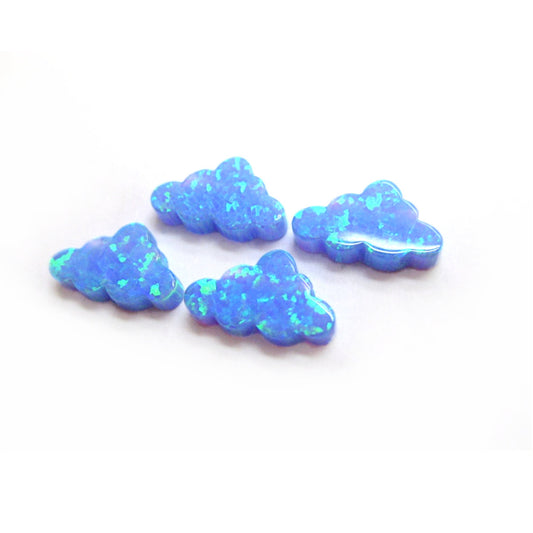 Opal Cloud Beads Middle Drilled 12mm 2.5mm thickness 20 gauge hole Lab Created Opal Synthetic Pendant 1493 OPSY