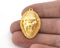 Gorilla Charms Pendant Raw Brass - Antique Silver - Shiny silver - Shiny gold 35x22mm 3910