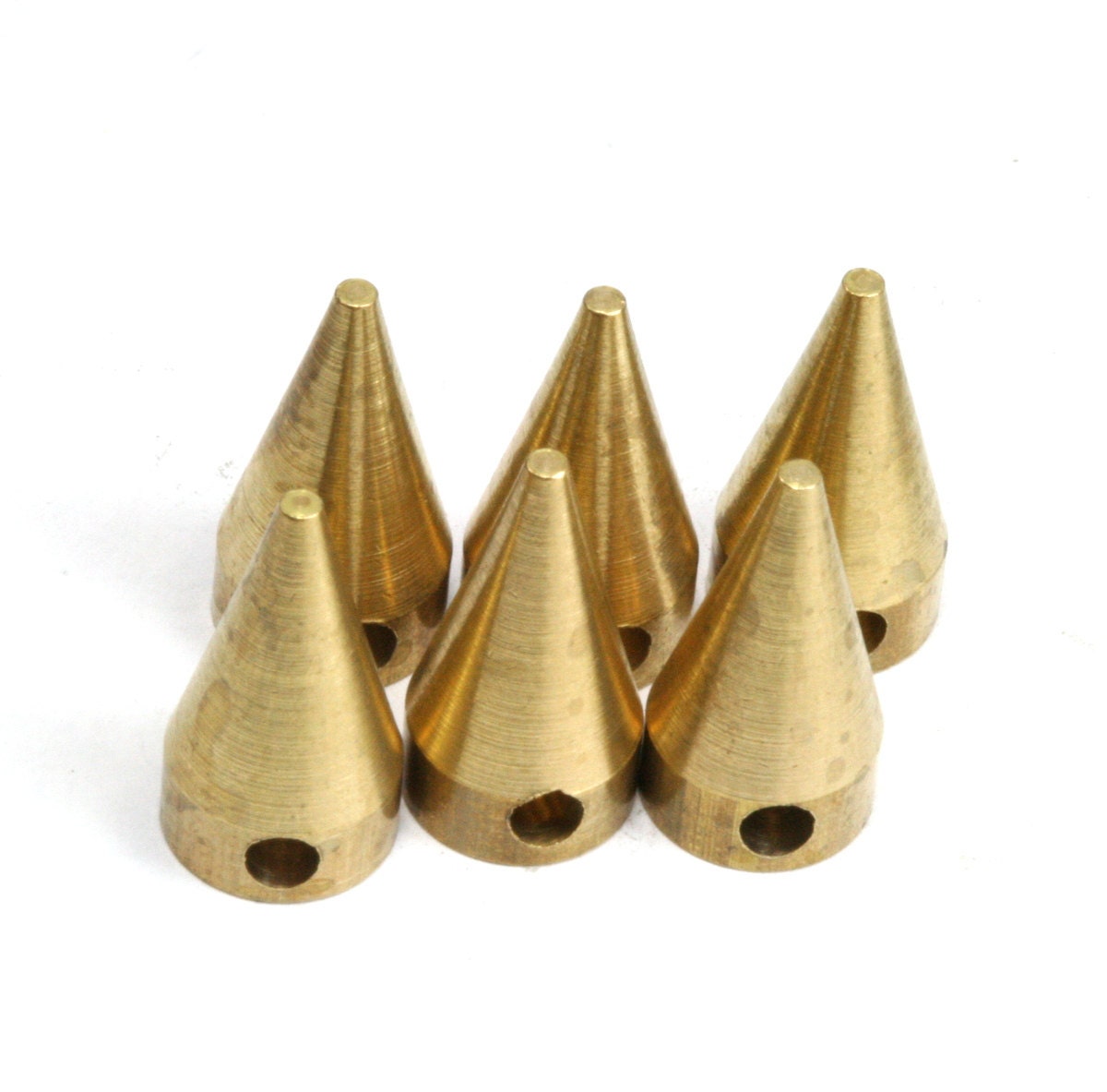 Brass Pendulum Spike 8x15mm 5/16"x5/8" finding spacer (2,5mm 1/10" 30 gauge hole ) R1147