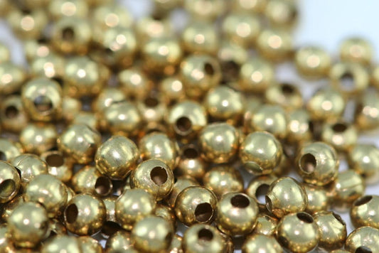 400 pcs 2mm 20 gauge 0.8mm hole Raw Brass Spacer Bead , Findings bab1 1808