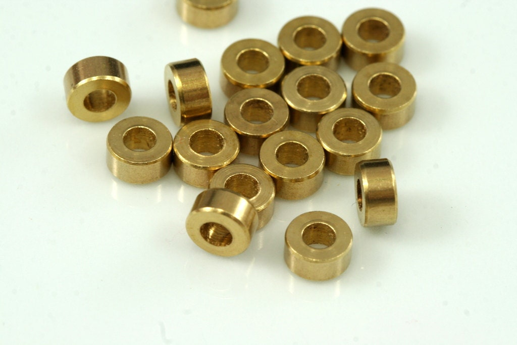 5x2.5mm (hole 2.4mm) raw brass cylinder whell industrial brass charms, pendant, findings spacer bead 1039SB bab2
