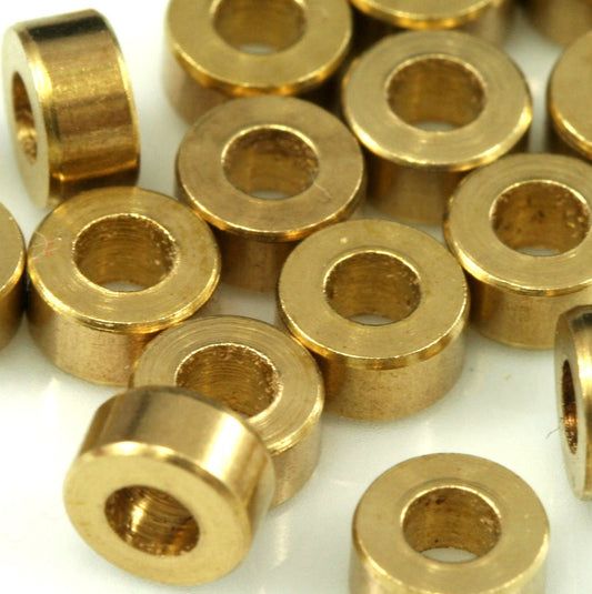 5x2.5mm (hole 2.4mm) raw brass cylinder whell industrial brass charms, pendant, findings spacer bead 1039SB bab2
