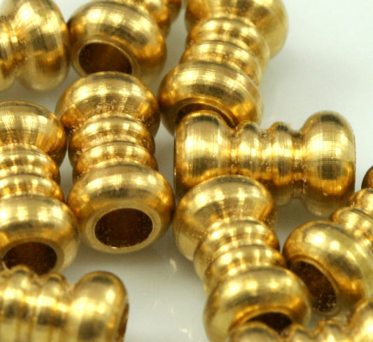 15 Pcs Raw Brass Cylinder 10x6mm (hole 2,9mm) industrial brass Charms,Pendant,Findings spacer bead bab2.9 1526