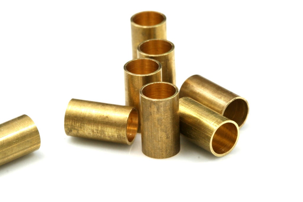 Raw Brass Tube 7x12mm (hole 5,5mm ) industrial brass Charms,Pendant,Findings spacer bead 1444