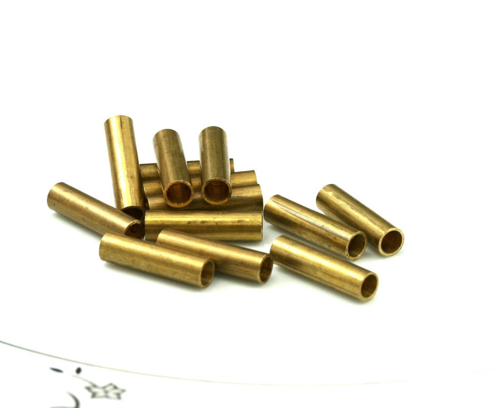 Round Tube Raw Brass Tube 5x20mm (hole 3,8mm) Charms,Pendant,Findings spacer bead Oz1627