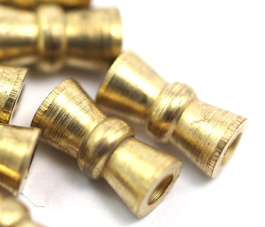 Brass spacer bead raw brass cylinder 4x7mm (hole 10 gauge 2,5mm )bab2.5 1532