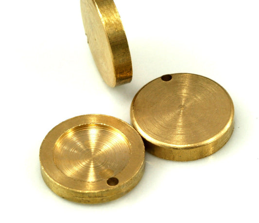 Raw Brass 14mm Pendant finding 10mm Setting for Drop Gemstone Findings O25
