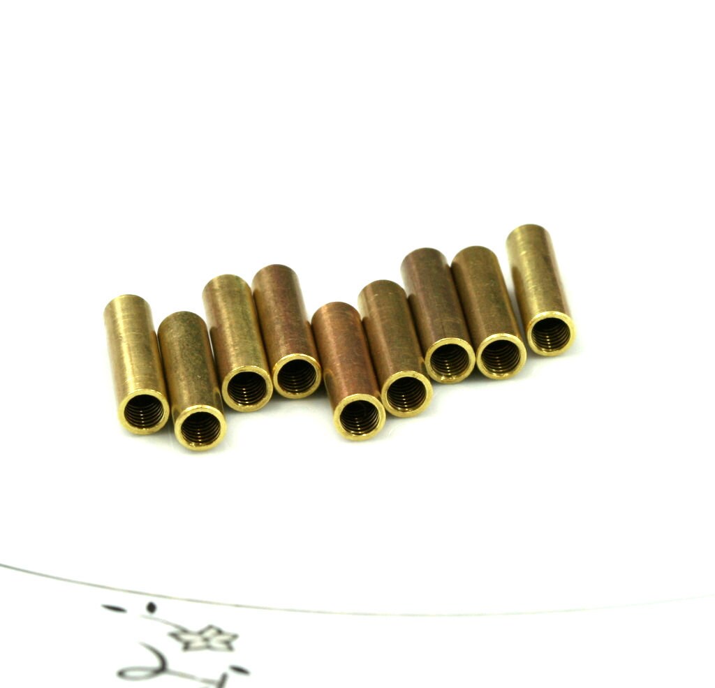 Raw Brass Tube 15x5mm (M4 Thread ) Charms, Pendant, Findings spacer bead 2070