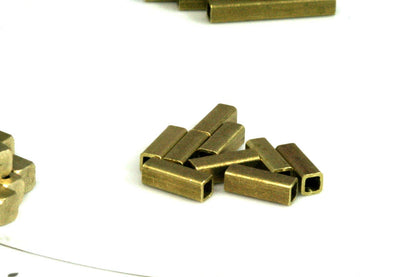 tube spacer finding Raw Brass 4x12mm 5/32x1/2 inch blank for stamping 1750