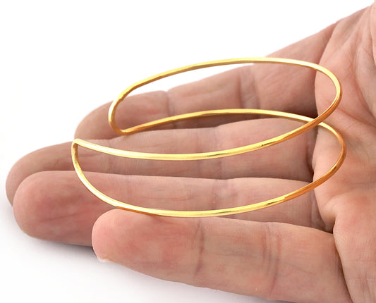 Wire Bracelet, Shiny gold plated brass S418