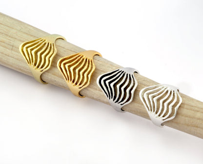 Lines Ring , Adjustable , Raw Brass,Antique Silver Shiny silver, Shiny gold plated Brass (8us) 5367