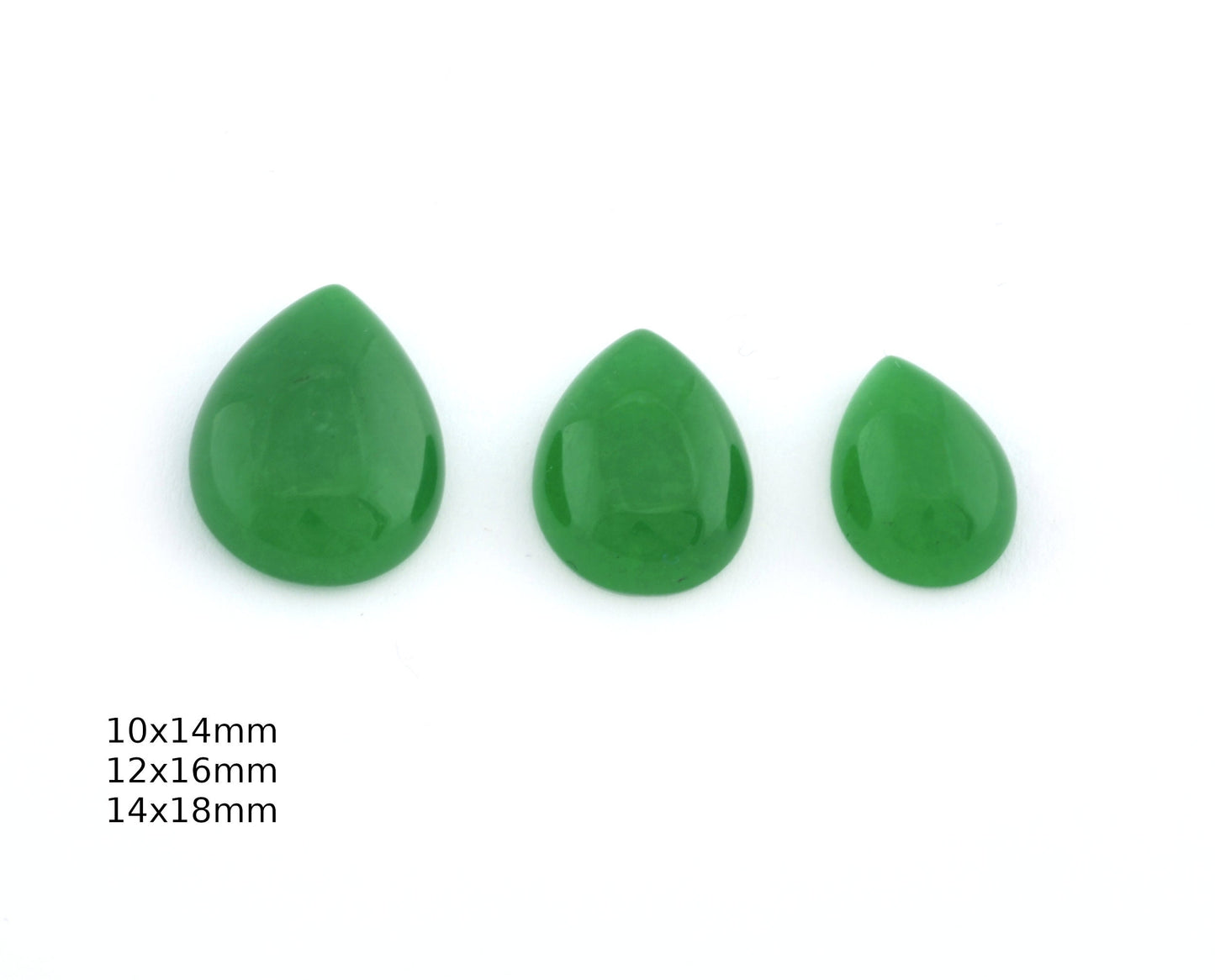 Pear / Teardrop Quartz Flat Back Cabochons Gemstone 10x14mm - 12x16mm - 13x18mm cab-58-1