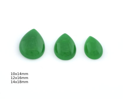 Pear / Teardrop Quartz Flat Back Cabochons Gemstone 10x14mm - 12x16mm - 13x18mm cab-58-1