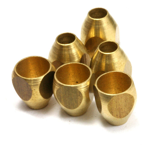 Raw Brass Cone 10x8mm (hole 7.2mm 4.1mm) end cap 1711 ENC7-4