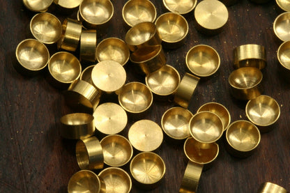 Pendant finding Setting Raw Brass 6mm 1545