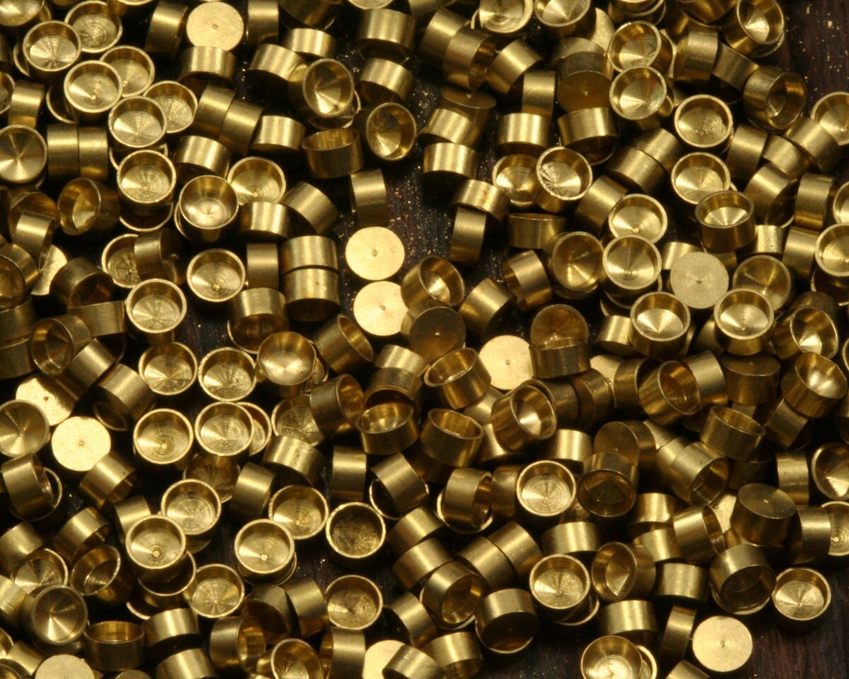 450 PCS Raw Brass 3mm Pendant finding Setting 1542