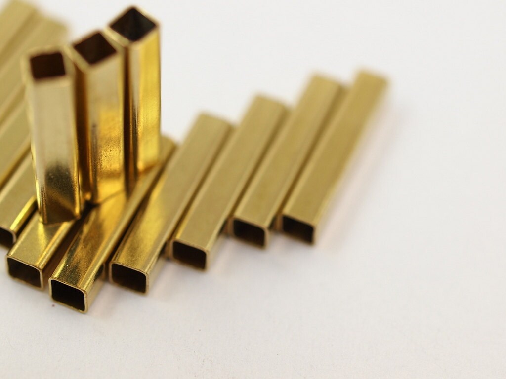 Square Tube 20 Pcs 20x4mm (hole 3.4mm) Raw Brass E204S59 753