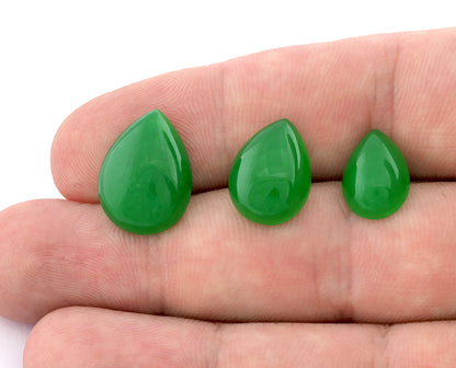 Pear / Teardrop Quartz Flat Back Cabochons Gemstone 10x14mm - 12x16mm - 13x18mm cab-58-1