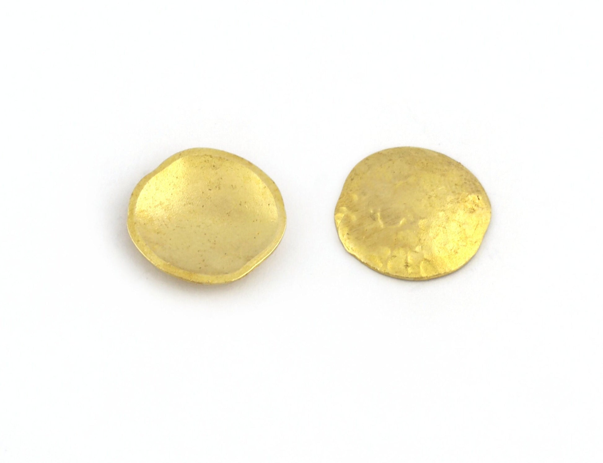 Disc Curved Circle Blank 16mm Raw brass findings 5382