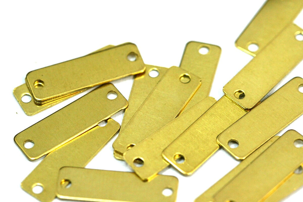 rectangle connector 2 hole 2 pcs Raw Brass 6x19mm Charms ,Findings 612R-42