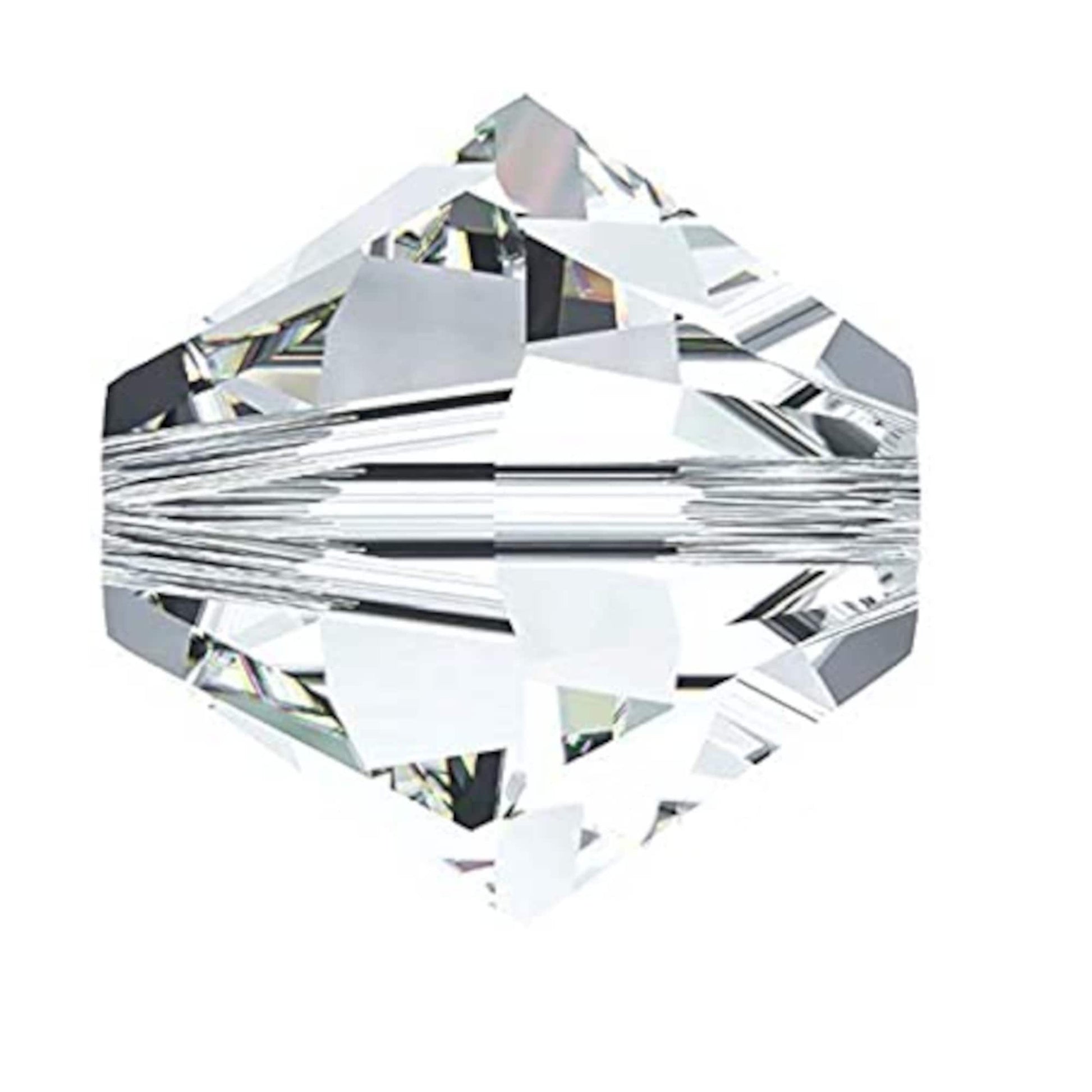 Swarovski Beads Crystal 5301 4mm XILION Bi Cone 001 (Crystal) Bicones S413-001