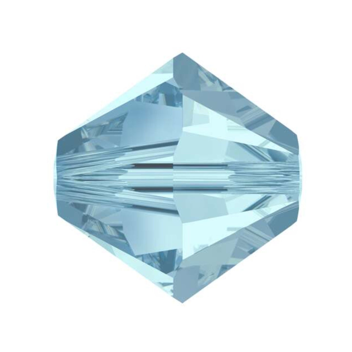 Swarovski Beads Crystal 5301 4mm XILION Bi Cone 202 (Aquamarine) Bicones S413-202