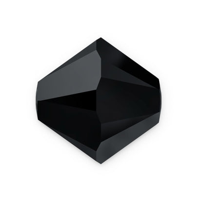 Swarovski Beads Crystal 5301 4mm XILION Bi Cone 280 (Jet Black) Bicones S414-280